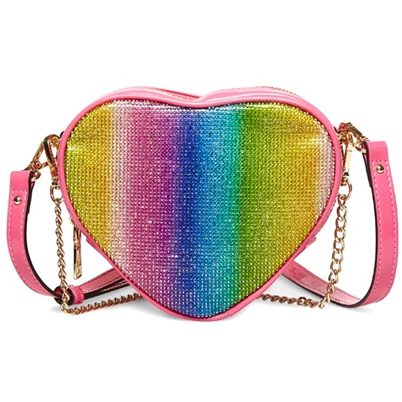 Betsey Johnson Handbags - Betsey Johnson Sparkling Hearts Crossbody